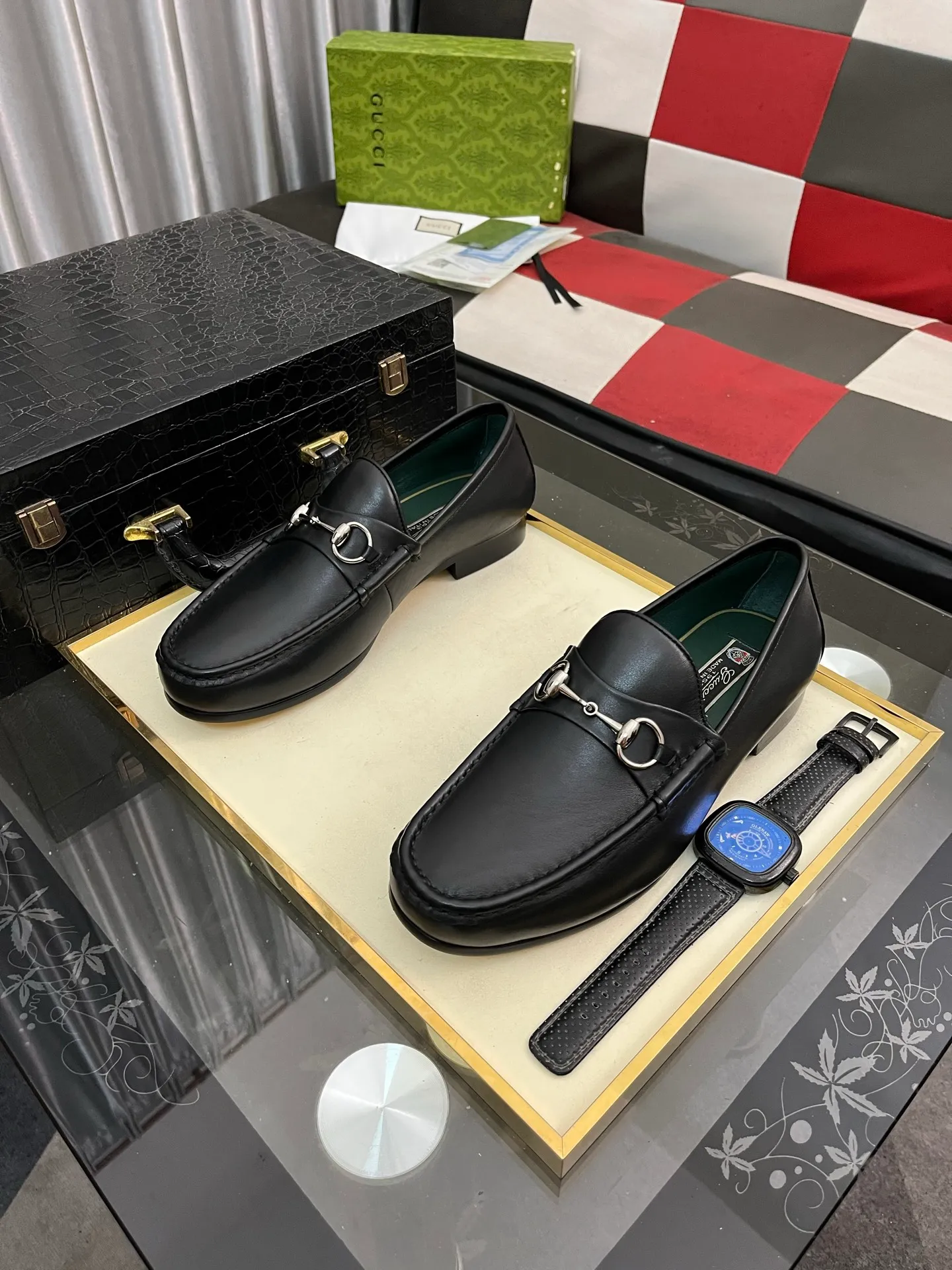 Men's Men's Shoes 💰540⌚️⌚️【GUCCI】The most popular classic Gucci leather shoes. Synchronized with the official website, the upper is made of Italian first-layer cowhide ➕cowhide lining, with unique brand and unique craftsmanship. Highlighting the hot style of the new year. Stop hesitating, stop wandering, get it now. Digital: 38--444️⃣colors available